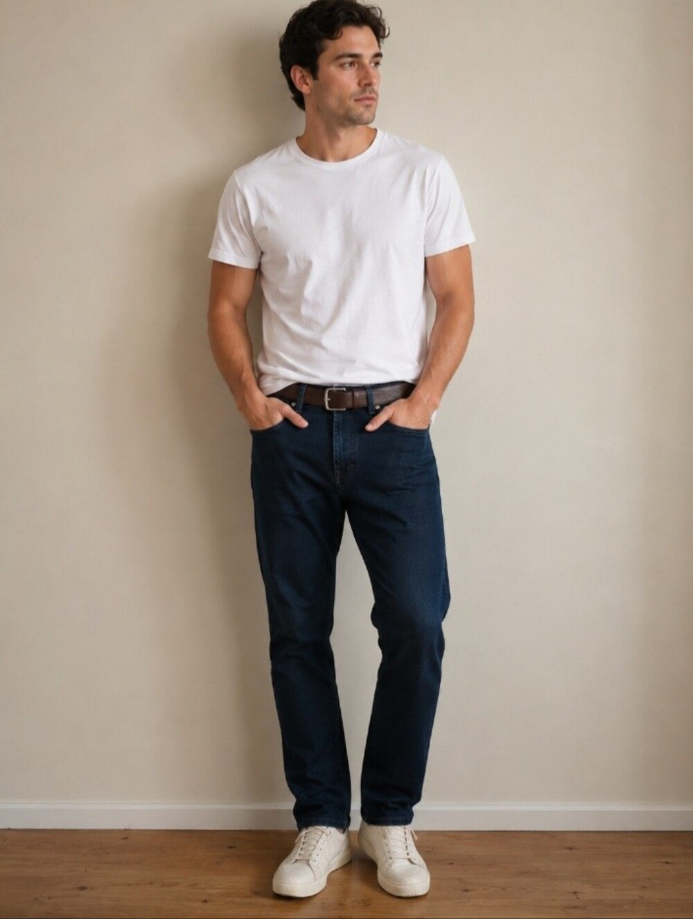 Topman Men's Stretch Skinny Dark Blue Denim Jean Jeans Size 34 34L Long